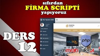 89-Php Dersleri - Bölüm 12b- Pdo Yönetim Panelli Porto Firma Scripti Site Ayarları yönetim modülü-05